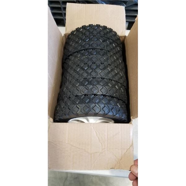 6 PLASTIC TIRES