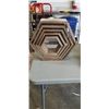 Image 2 : PHOENANCEE HEXAGON FLOATING SHELVES,  SET OF 5