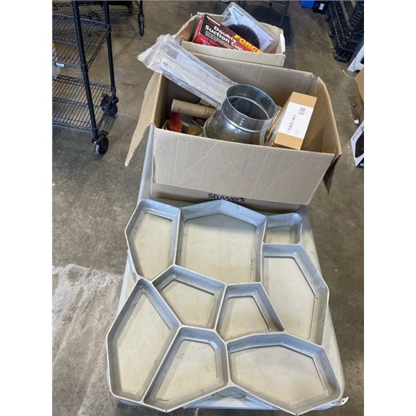 2 BOXES OF TOOLS AND LIGHT FIXTURE