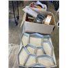 Image 1 : 2 BOXES OF TOOLS AND LIGHT FIXTURE
