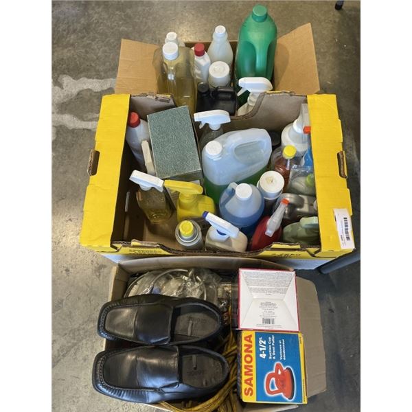3 BOXES OF CLEANING SUPPLIES