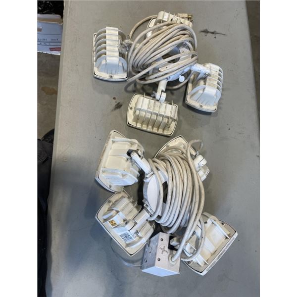 2X 4 TEN TNT FLOOD LIGHTING. COOPER LIGHTING IN WHITE. MODEL CTMQ150W