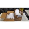 Image 1 : BOX OF 40 RECEIPT PAPER ROLLS AND BOX OF THERMAL LABELS 4X6