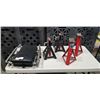 Image 1 : FOLDING MECHANICS CREEPER AND 2 PAIRS OF JACK STANDS