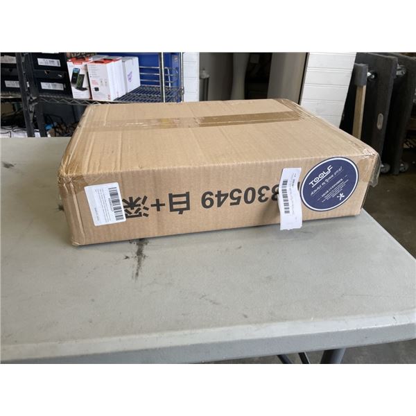 TOOLF 3-TIER METAL UTILITY ROLLING CART WITH DRAWER & WOODEN TABLE TOP