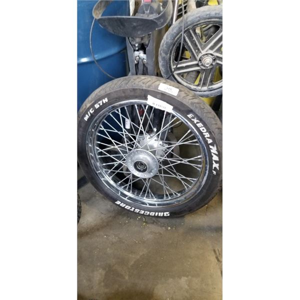 WIRE SPOKE MOTORBIKE FRONT WHEEL WITH TIRE