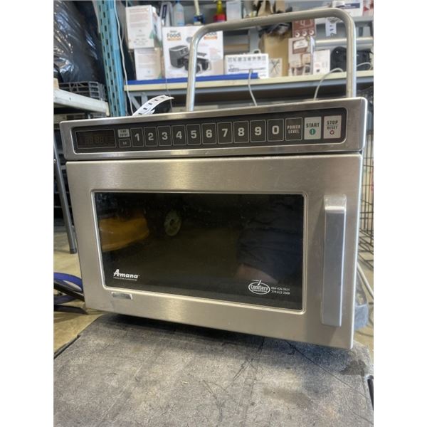 WORKING AMANA HEAVY DUTY COMMERCIAL MICROWAVE