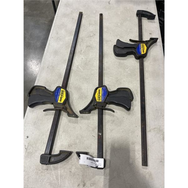 3 QUICK-GRIP BAR CLAMPS
