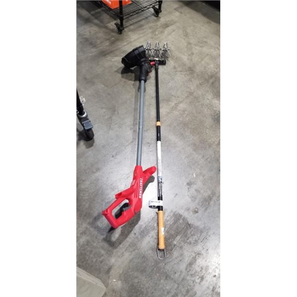 CRAFTSMAN WEEDWACKER AND TELESCOPING ROTARY CULTIVATOR