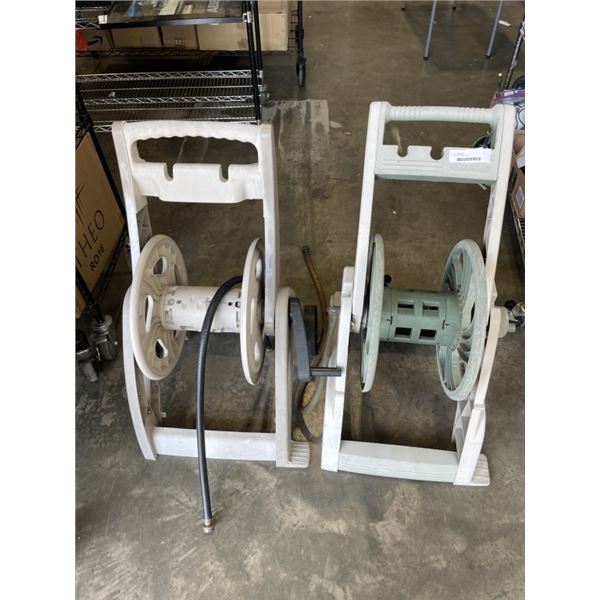 2 PLASTIC HOSE REELS