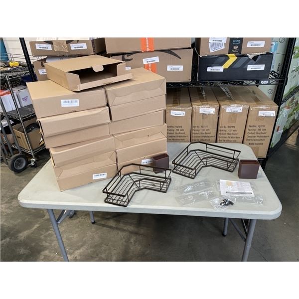 13 NEW CORNER SHOWER CADDY KITS, ASSORTED COLOR