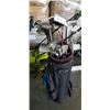 Image 2 : GOLF BAG W/ 5 CLUBS AND 8 IRONS