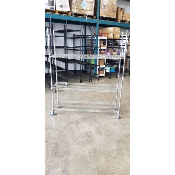 5FT BY 18IN METAL ROLLING RACK