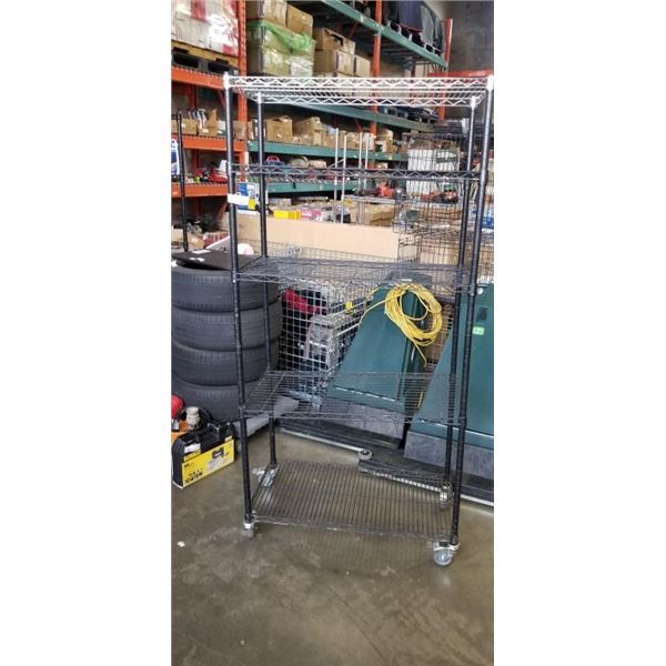 13FT BY 18IN METAL ROLLING RACK