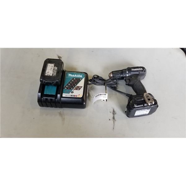 MAKITA BRUSHLESS DRILL W/ EXTRA BATTERY AND CHARGER