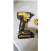 Image 2 : 2 20V DEWALT DRILLS - ALL WORKING W/ BATTERIES AND DEWALT 12V DRILL NO BATTERY