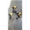 Image 1 : 3 20V DEWALT DRILLS - ALL WORKING W/ BATTERIES