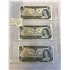 Image 1 : 3 - 1973 CANADIAN $1 BILLS IN SEQUENCE