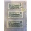 Image 2 : 3 - 1973 CANADIAN $1 BILLS IN SEQUENCE