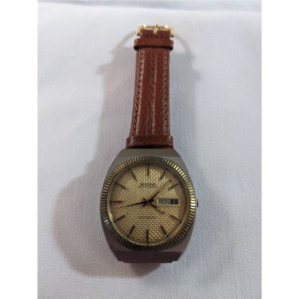 VINTAGE BULOVA SET O MATIC AUTOMATIC WATCH W/ DAY AND DATE