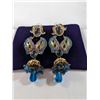Image 1 : PAIR OF SOUTH EAST ASIAN GOLD TONE EARRINGS
