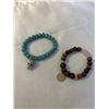 Image 2 : 4 BEADS STRETCH BRACELETS W/ CHARMS