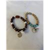 Image 3 : 4 BEADS STRETCH BRACELETS W/ CHARMS