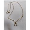 Image 1 : GOLD TONE W/ TINY DIAMOND NECKLACE