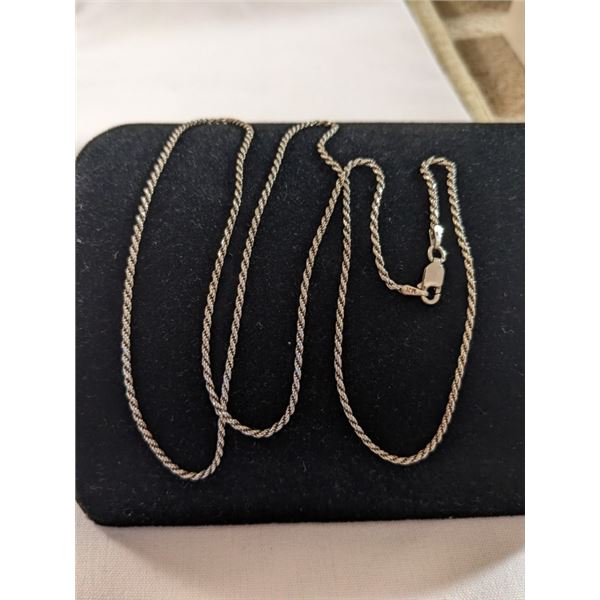 925 STERLING SILVER ITALY TWISTED CHAIN NECKLACE