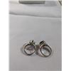 Image 2 : PAIR OF STERLING SILVER W/ MILLEFIORE STONES RINGS