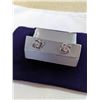 Image 1 : PAIR OF STERLING SILVER W/ DIAMONDS EARRINGS