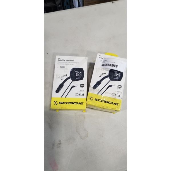 2 SCOSCHE TUNEIT DIGITAL FM TRANSMITTERS AND 10 ANDROID PHONES FOR PARTS