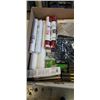 Image 3 : TRAY OF NEW ART SUPPLIES, CANDLES, WALL DECALS, ETC