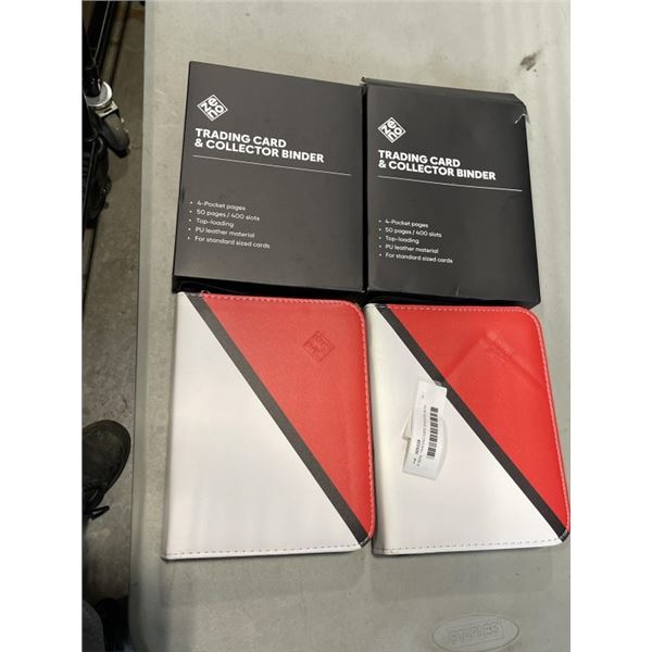 4 NEW TRADING CARD BINDERS WITH SLEEVES
