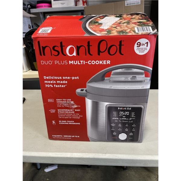 INSTANT POT 6QT  9 IN 1 DUO PLUS PRESSURE COOKER