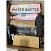 Image 1 : 6 NEW WATER BOTTLES, AND UMBRELLA