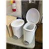 Image 3 : 2 WOODEN STORAGE BOXES AND 2 PLASTIC GARBAGE BINS