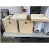 Image 4 : 2 WOODEN STORAGE BOXES AND 2 PLASTIC GARBAGE BINS