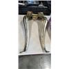 Image 4 : SOLID BRASS LEGS TABLE SET. NO TOP