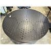 Image 3 : METAL PATIO TABLE WITH UMBRELLA INSERT.  4 FEET WIDE
