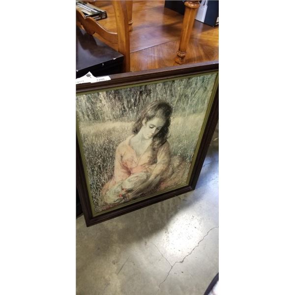 FRAMED PRINT OF A GIRL - PINOT