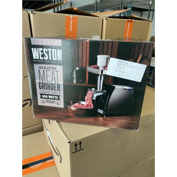 WESTON 8 MEAT GRINDER AND SAUSAGE STUFFER - TESTED WORKING