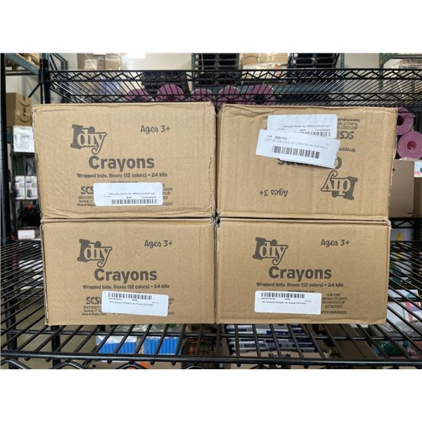 LOT OF 4 BOXES OF CRAYON 24 PER PACK