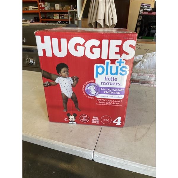 NEW BOX OF HUGGIES LITTLE MOVERS SIZE 4 DIAPERS