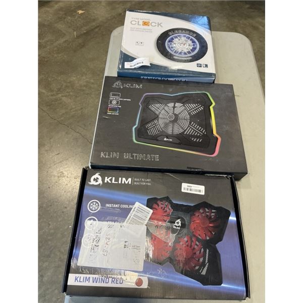 TYRE MODEL CLOCK AND 2 KLIM LAPTOP COOLING PAD