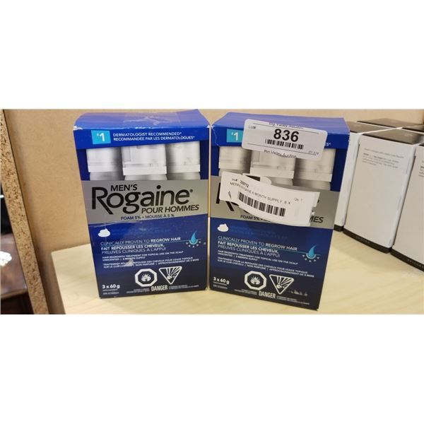 MENS ROGAINE 6 MONTH SUPPLY. 6 X 60G. EXP 2027/03