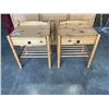 Image 1 : PAIR OF PINE SIDE TABLES