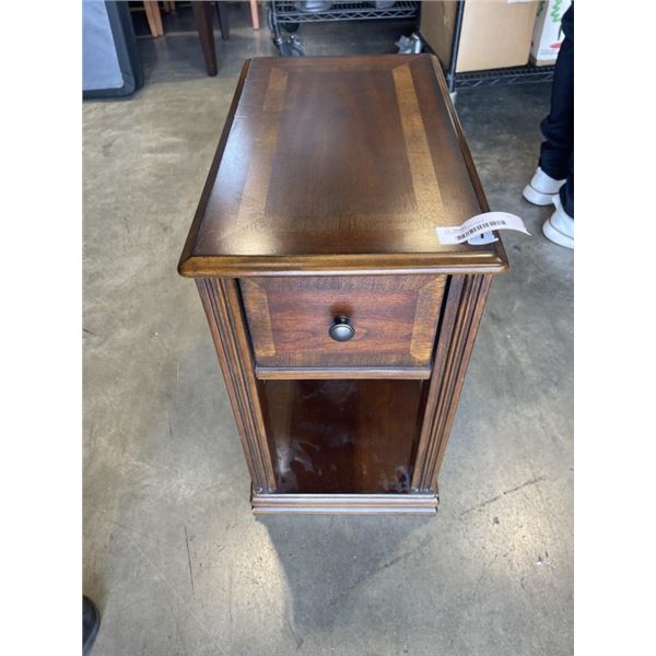 WOODEN BEDSIDE TABLE