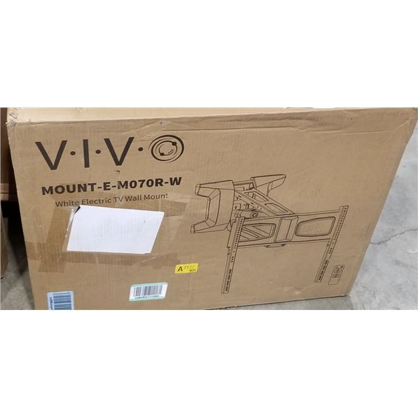VIVO WHITE ELECTRIC TV WALL MOUNT