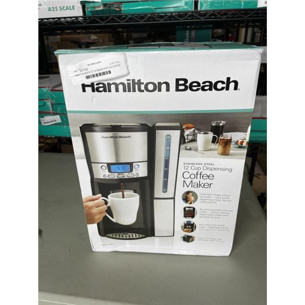 HAMILTON BEACH 12 CUP BREW STATION COFFEE MAKER - TESTED WORKING